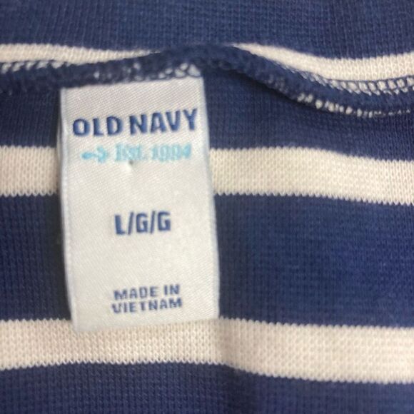 OLD NAVY Blue & White Striped Nautical Dress Size Large - Picture 7 of 11